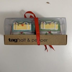 Salt & Pepper Shakers Camper Traveling RV's by TAG Christmas Ceramics